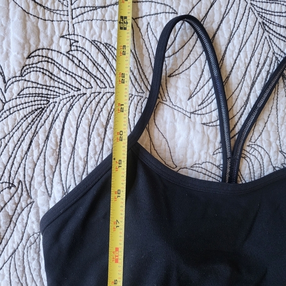 VGUC Lululemon Power Y Back Shelf Bra Tank Black Size 6 - Picture 7 of 9